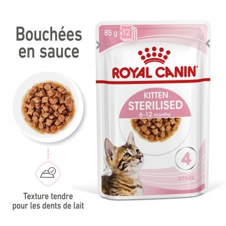 Cat Kitten Stérilisé Royal Canin Emincé En Sauce Sachet Repas 2 Cat Kitten Stérilisé Royal Canin Emincé En Sauce Sachet Repas – Image 2