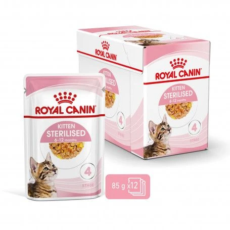 Cat Kitten Sterilised Royal Canin Emincé En Gelée Sachet Repas 2 Cat Kitten Sterilised Royal Canin Emincé En Gelée Sachet Repas – Image 2