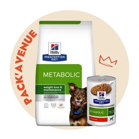 Pack'Avenue Hill's Prescription Diet Metabolic Pour Chien à L'Agneau & Riz 1 Pack'Avenue Hill's Prescription Diet Metabolic Pour Chien à L'Agneau & Riz
