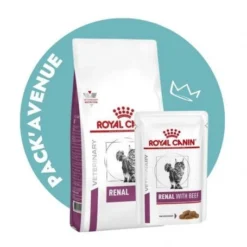Pack'Avenue Royal Canin CAT RENAL Sac 4kg Avec 12 Sachets Repas BŒUF