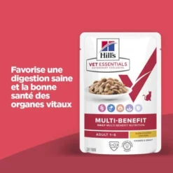 Vet Essentials Chat Multi-Benefit Adult Pack Mixte Sachet Repas -Materiel Soldes vet essentials chat multi benefit adult poulet sa pack m 1